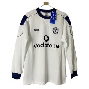 Camiseta Manchester United 2000-2001 Visitante Manga Larga
