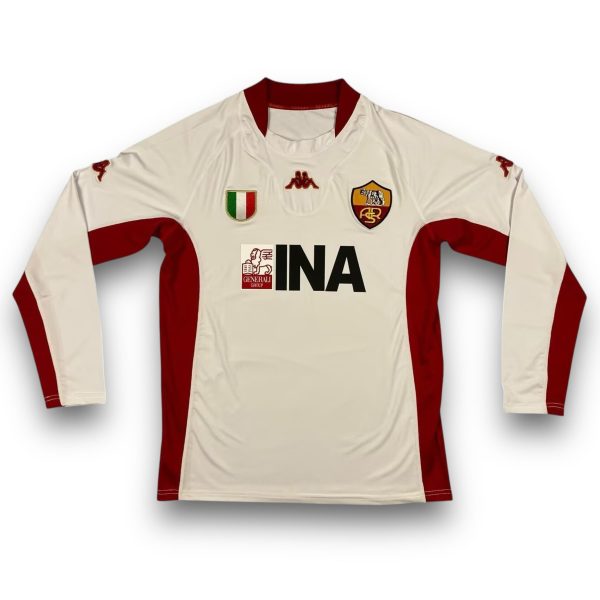 Camiseta AS Roma 2001-2002 Visitante Manga Larga