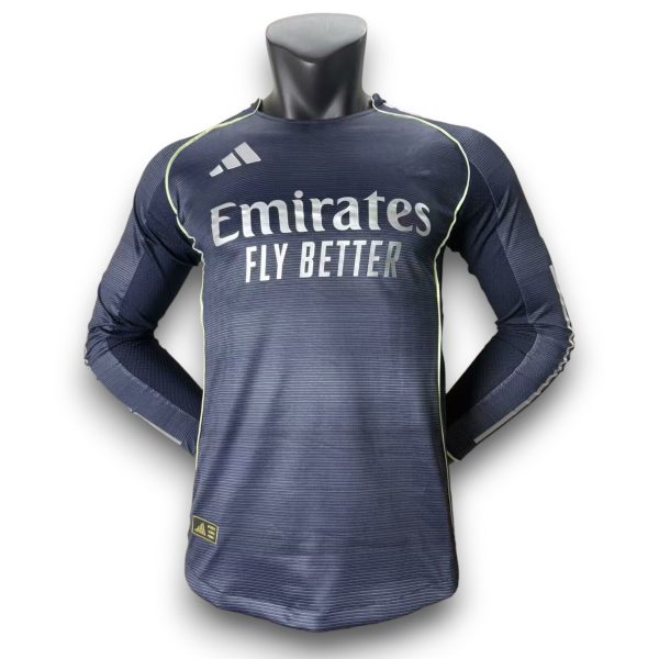 Camiseta Real Madrid 2025-2026 Visitante Manga Larga – Version Pro Player