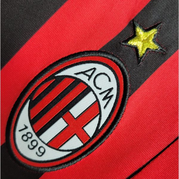 Camiseta AC Milan 2007-2008 Local Manga Larga