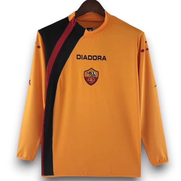 Camiseta AS Roma 2005-2006 Visitante Manga Larga