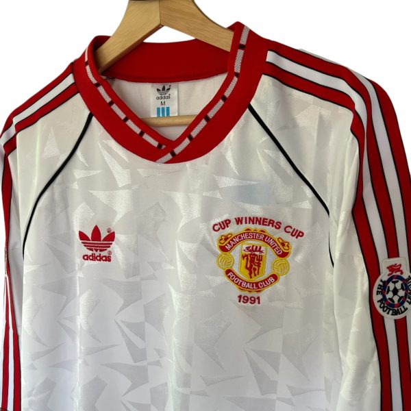 Camiseta Manchester United 1990-1991 Visitante Manga Larga Campeones Europa