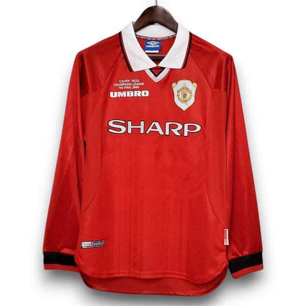99-00-local-final-champions-manga-larga-Photoroom.jpg Camiseta Manchester United 1999-2000 Local Manga Larga Final UCL