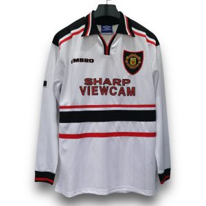 Camiseta Manchester United 1998-1999 Visitante Manga Larga