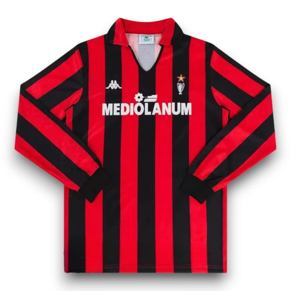 Camiseta AC Milan 1989-1990 Local Manga Larga