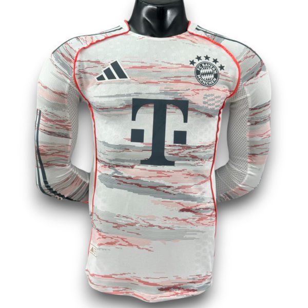 Camiseta Bayern Múnich 2025-2026 Visitante Manga Larga – Version Pro Player
