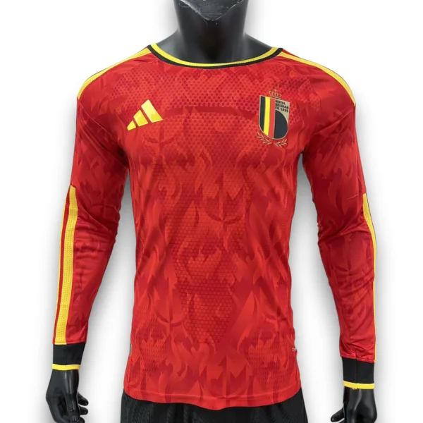 Camiseta Bélgica 2025-2026 Local Manga Larga – Pro Player