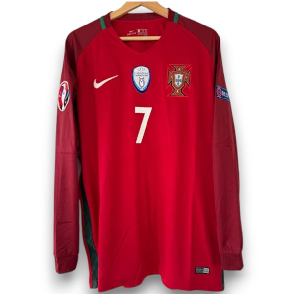 Camiseta Portugal 2016 Local Manga Larga