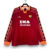 Camiseta AS Roma 1998-1999 Local Manga Larga